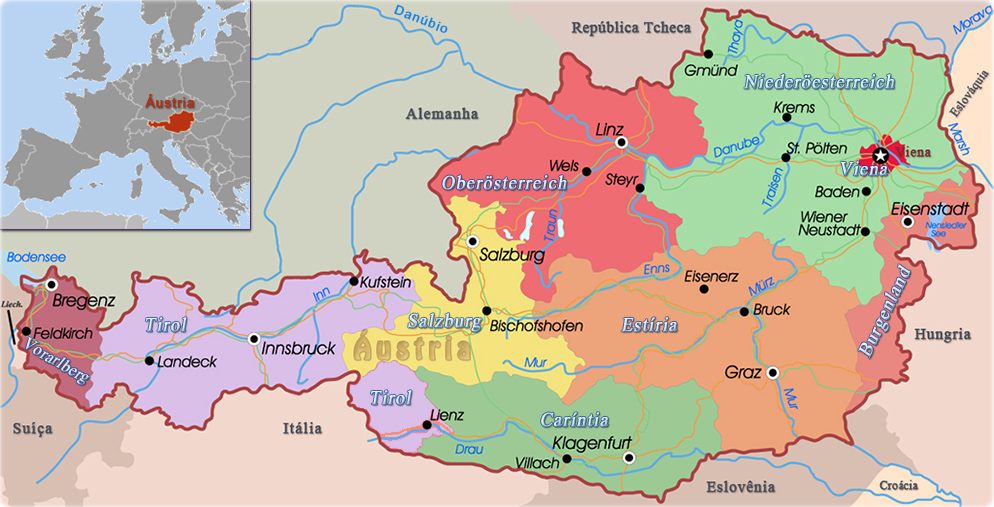 Mapa Politico Austria