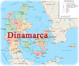 Mapa Dinamarca