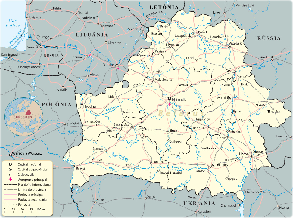 Mapa Belarus