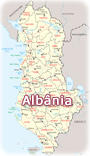 Mapa Albania