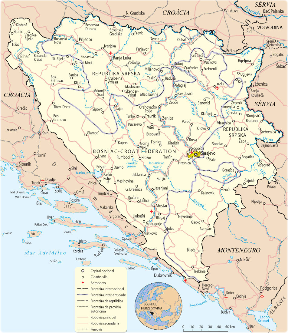 Mapa Bosnia