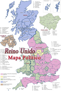 Reino Unido mapa politico