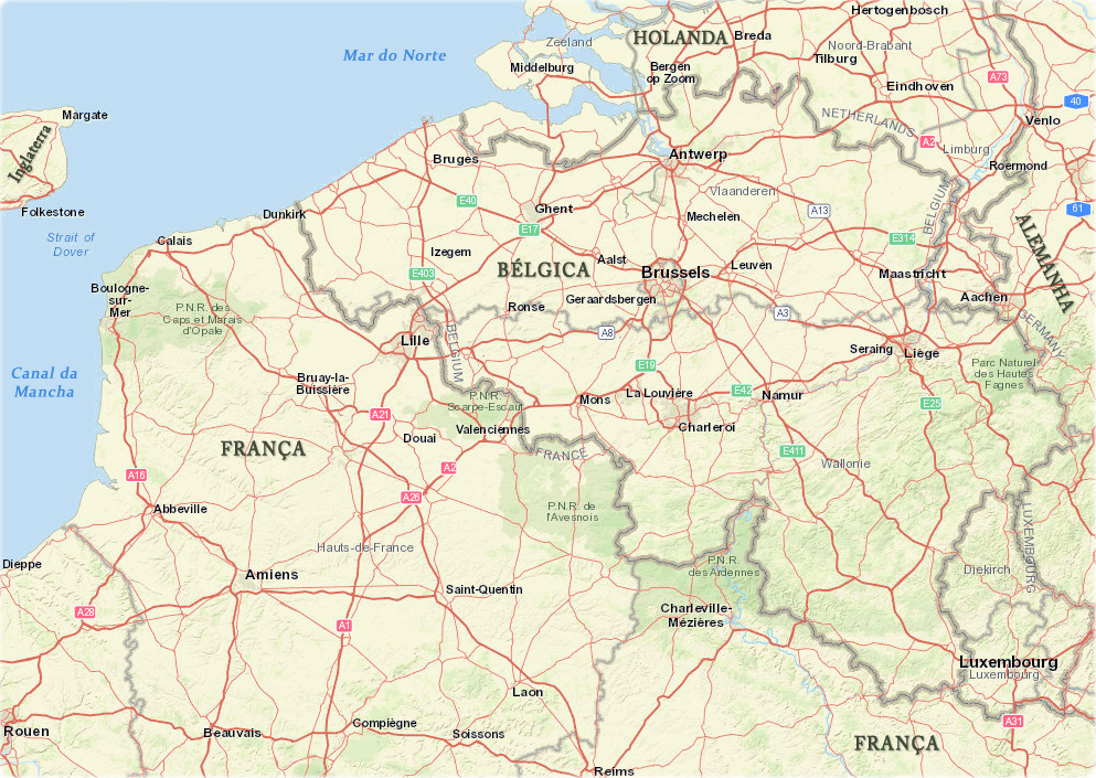 Mapa Belgica