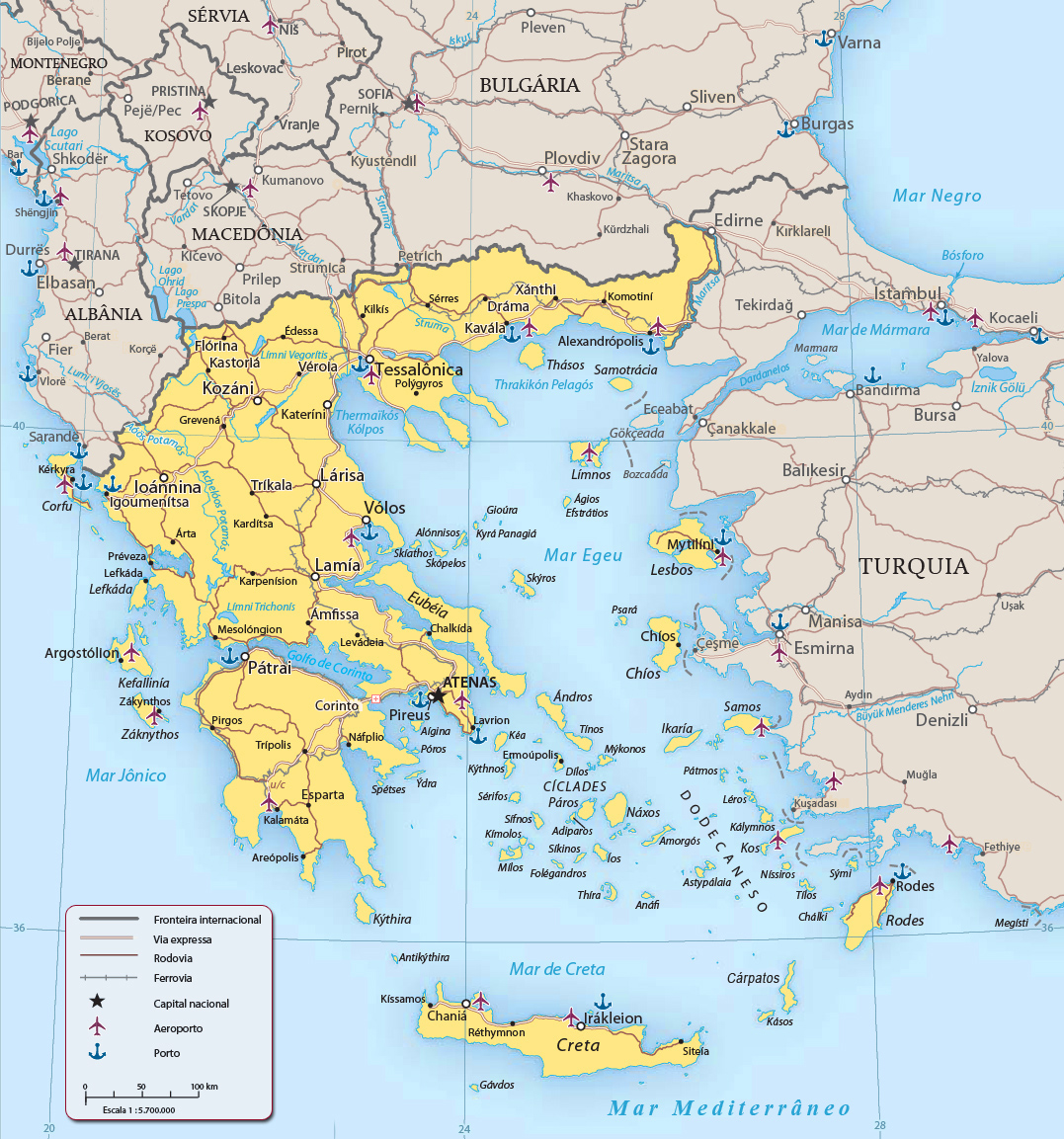 Sintético 93+ Foto Mapa De Grecia Con Nombres Y Division Politica Lleno