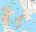 Stiefel Mapa Escandinávia e Estados Bálticos