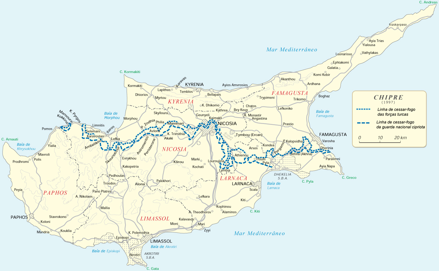 Mapa Chipre