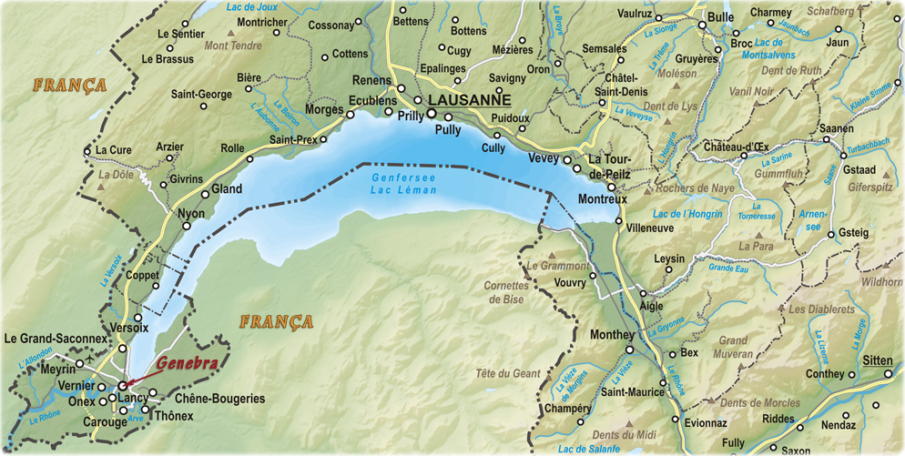 Mapa Genebra