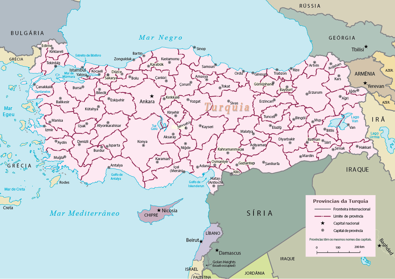 Mapa politico Turquia